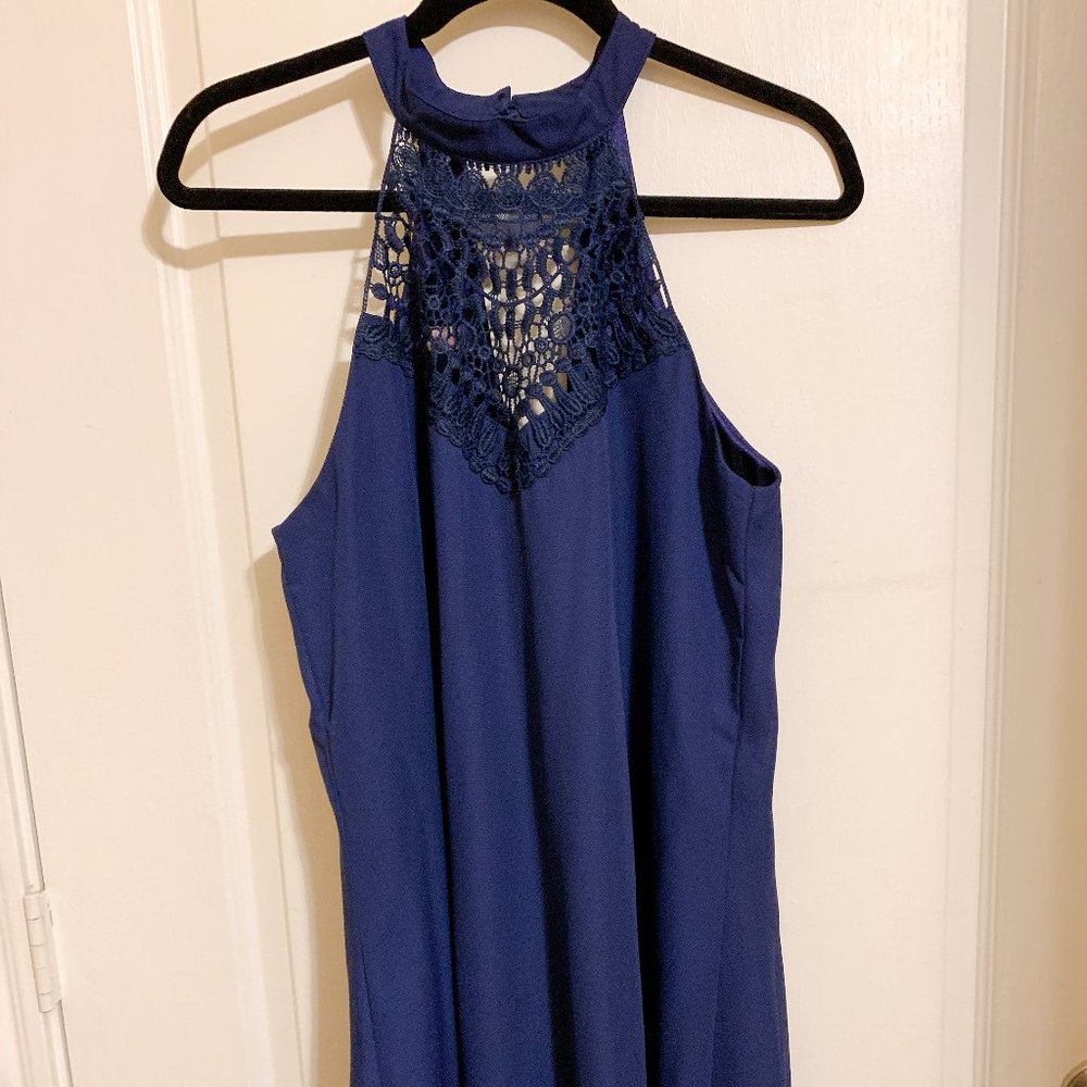 A-Line Royal Blue Dress